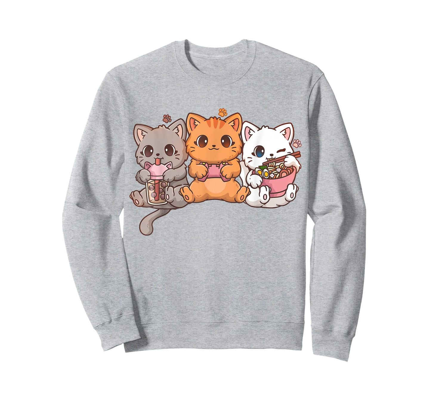 Kawaii Gaming Gamer Cat Boba Tea Cat Bubble Tea Ramen Cats T-Shirt