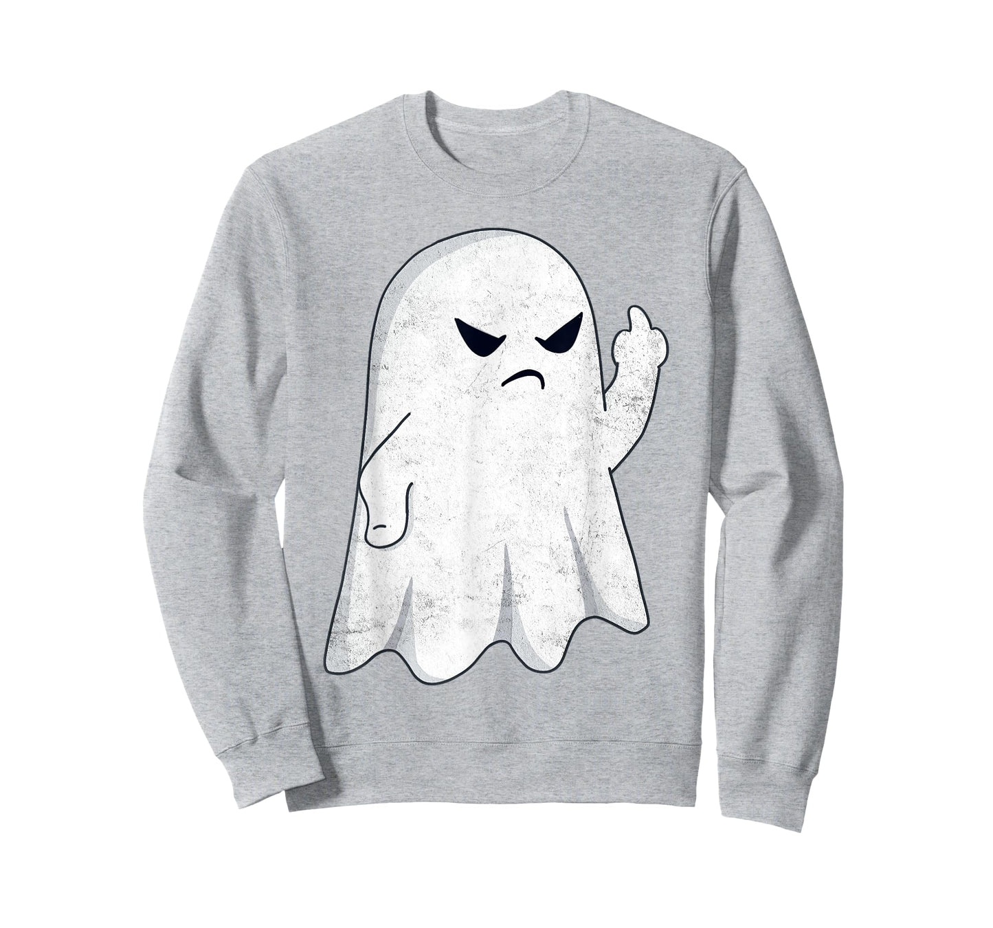 Funny Middle Finger Ghost Halloween Costume Men Women Adult T-Shirt