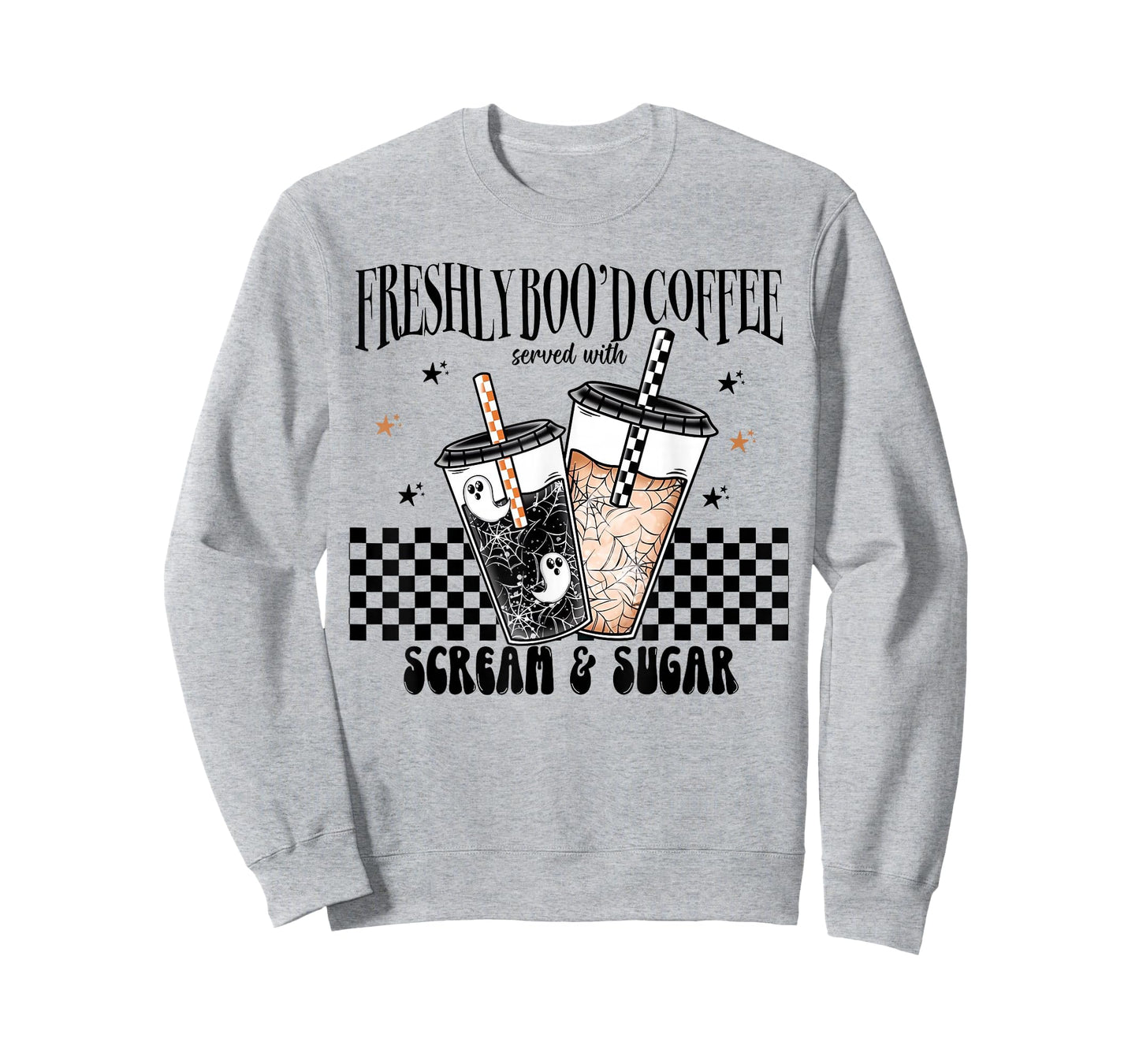 Retro Freshly Boo'd Coffee Lovers Boujee Ghost Halloween T-Shirt