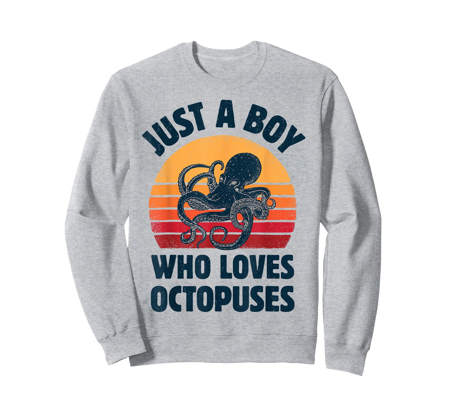 Octopus Just A Boy Who Loves Sea Animals Men Retro Vintage T-Shirt