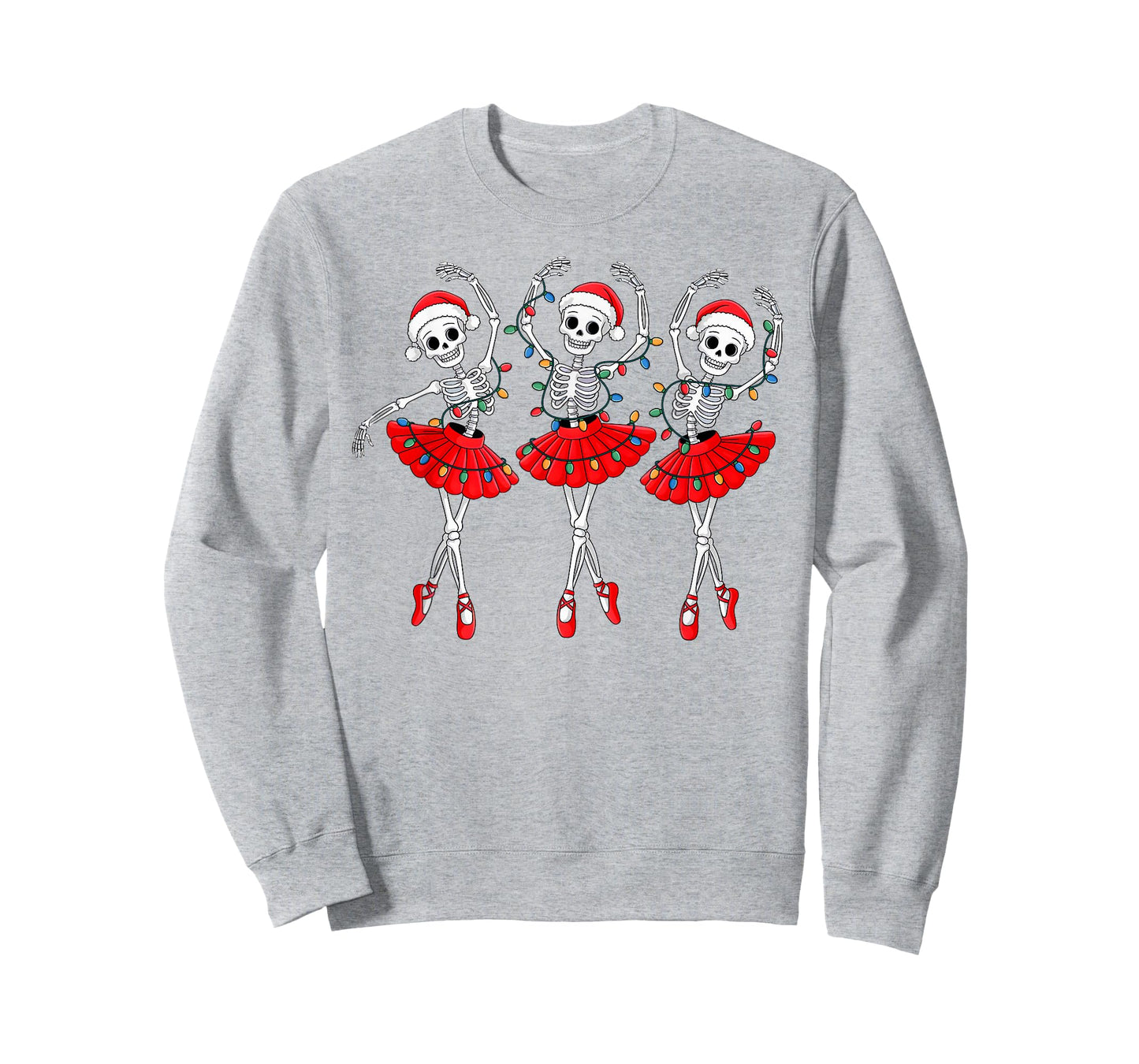 Skeleton Ballerina Ballet Dance Christmas Women Girls Kids T-Shirt