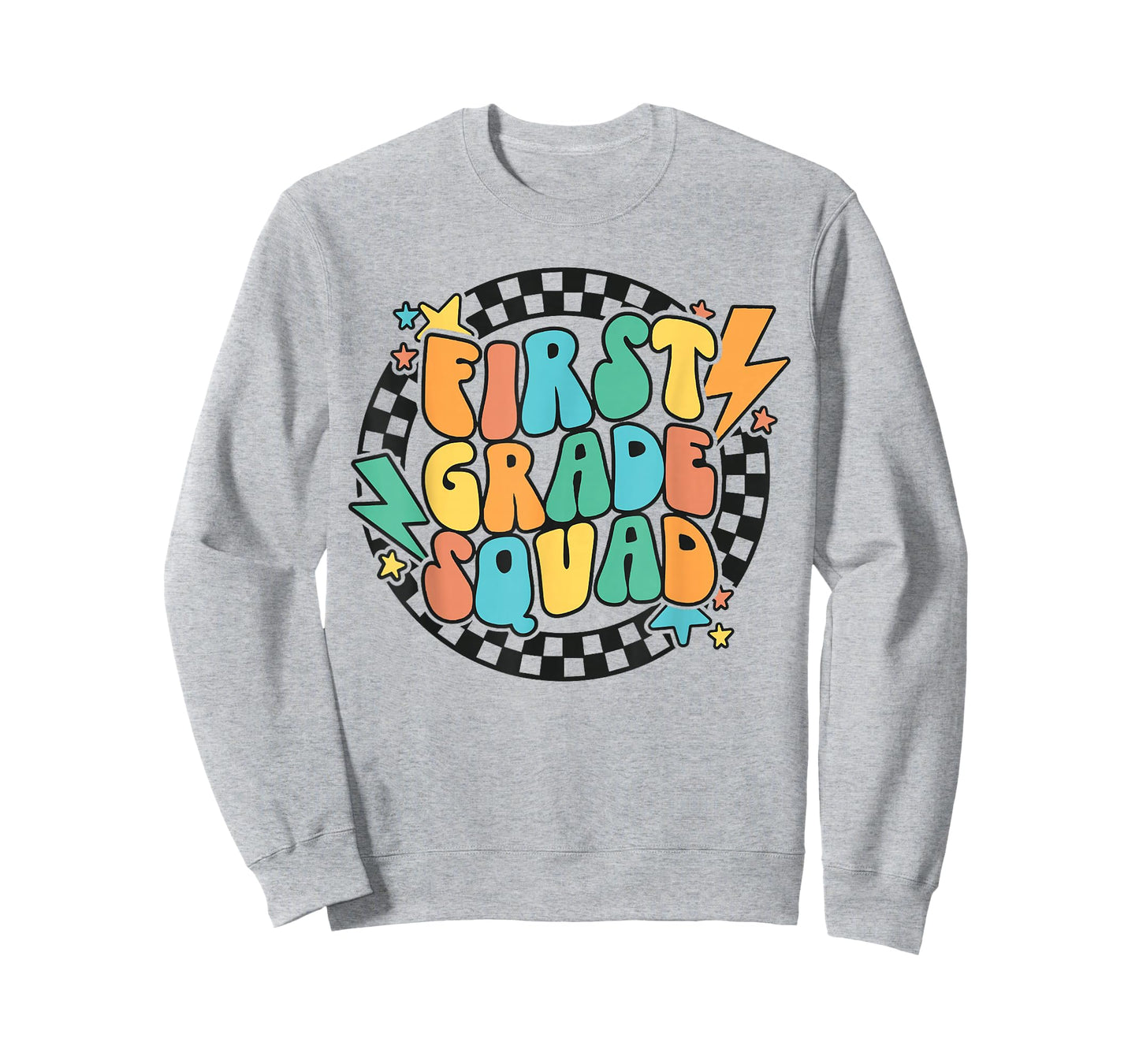 Back To School Groovy Teacher 1st First Grade Crew Squad T-Shirt