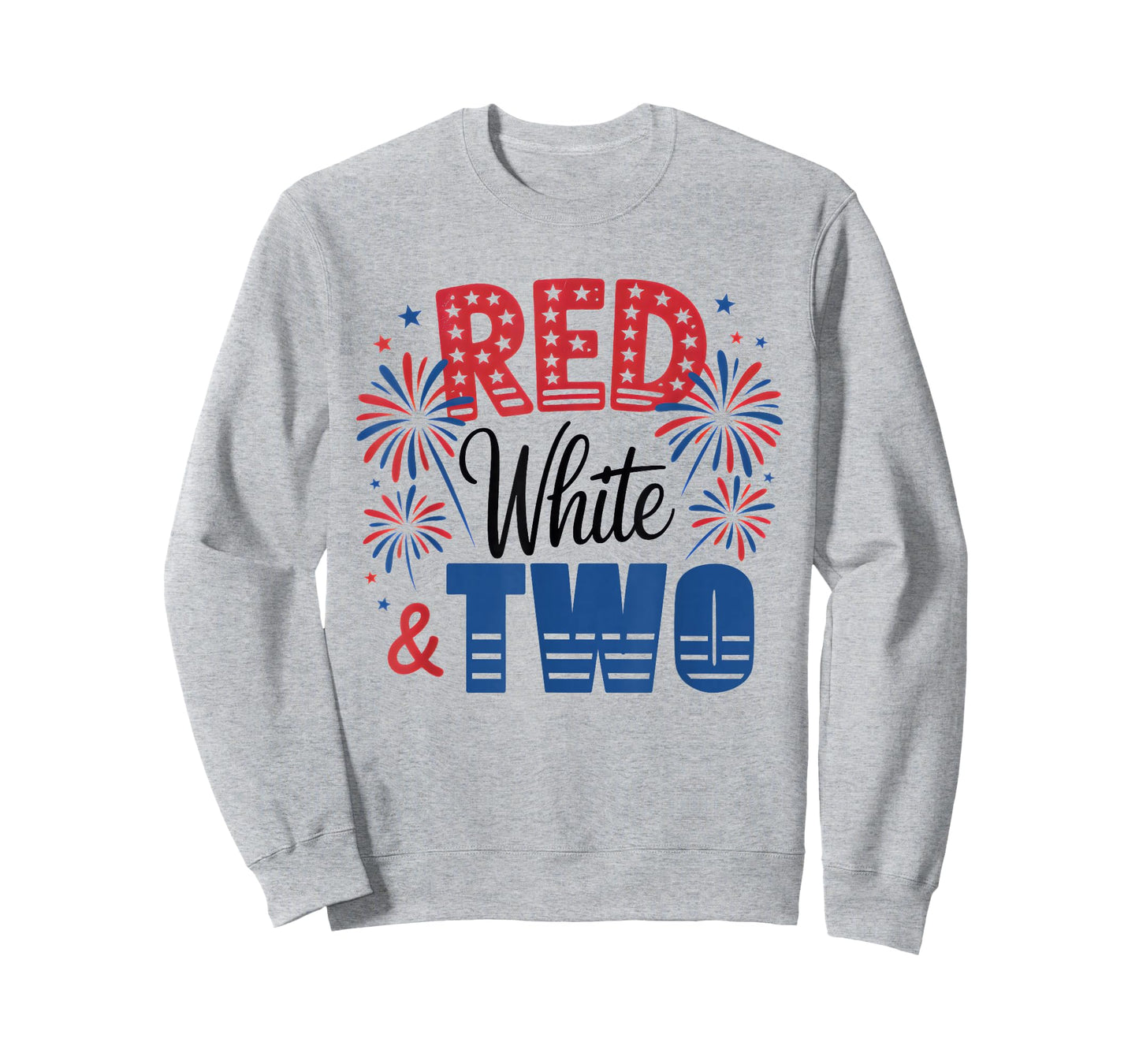 Red White & Two 2nd Birthday 4th Of July Independence Day T-Shirt