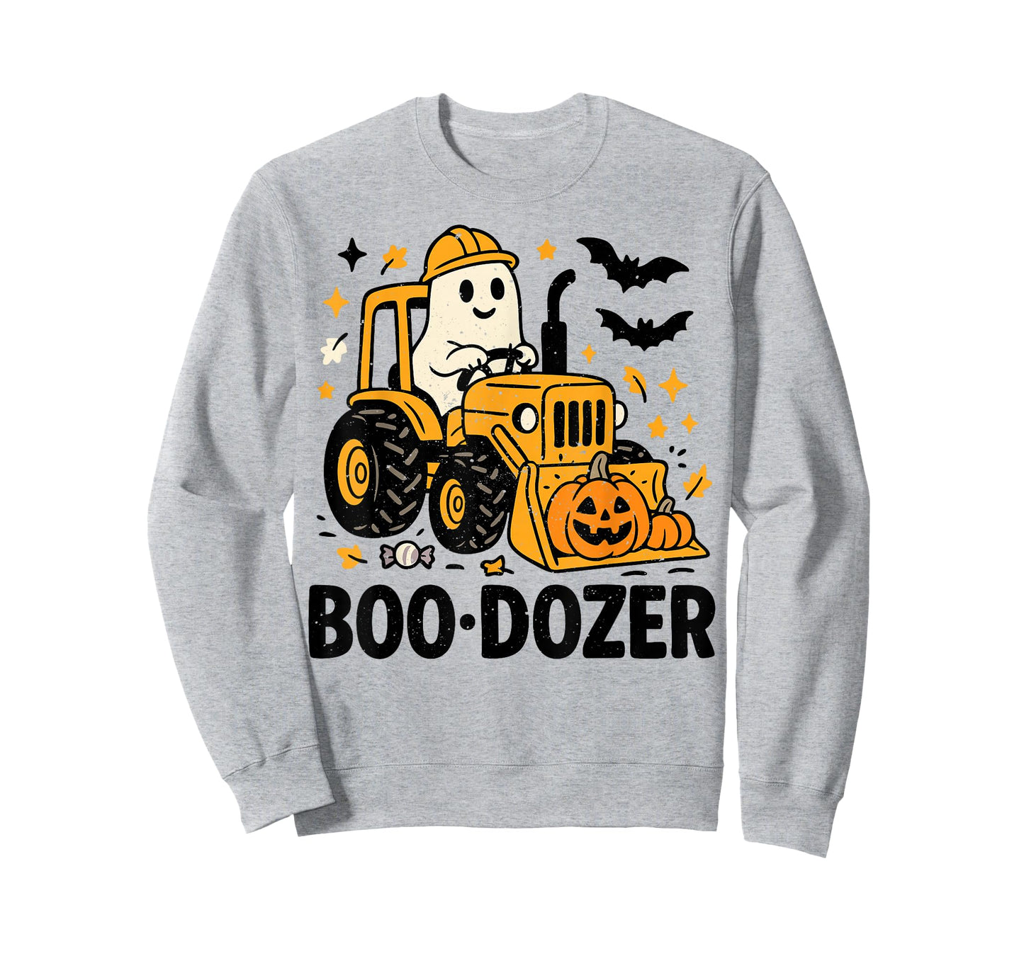 Funny Boo Dozer Ghost Bulldozer Boys Kids Toddlers Halloween T-Shirt