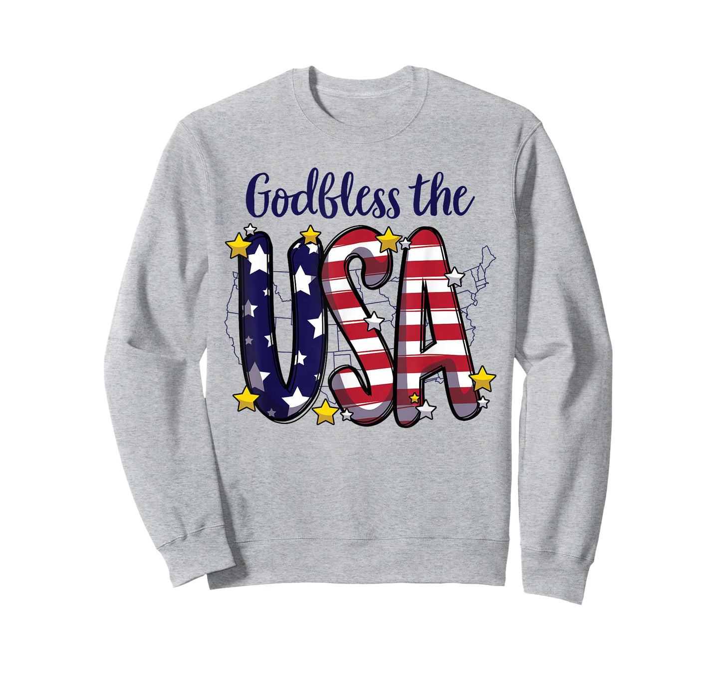 God Bless the USA Patriotic American Flag 4th Of July T-Shirt