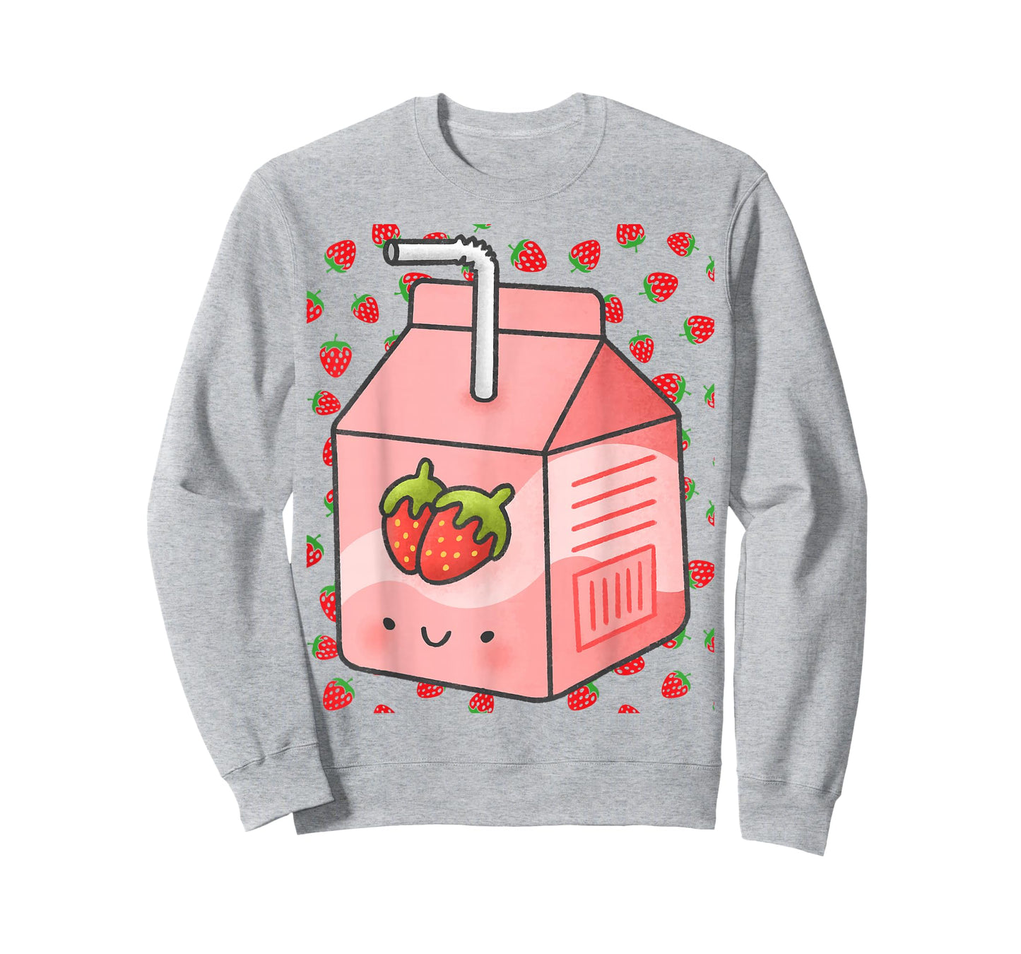 Mens Womens Japanese Pink Strawberry Milk Kawaii 90s Retro T-Shirt