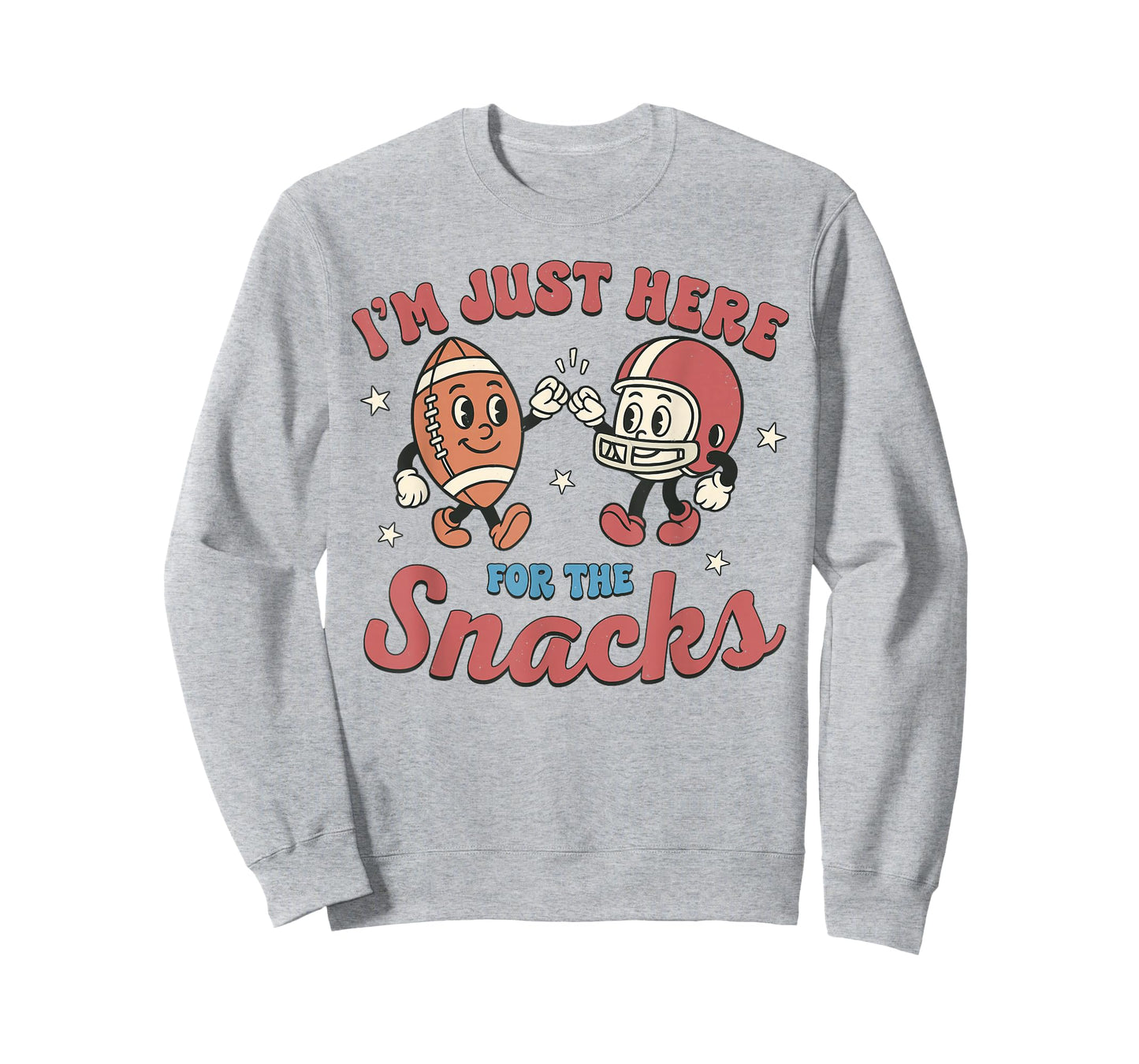 Retro I'm Just Here for The Snacks Cute Football Women Kids T-Shirt