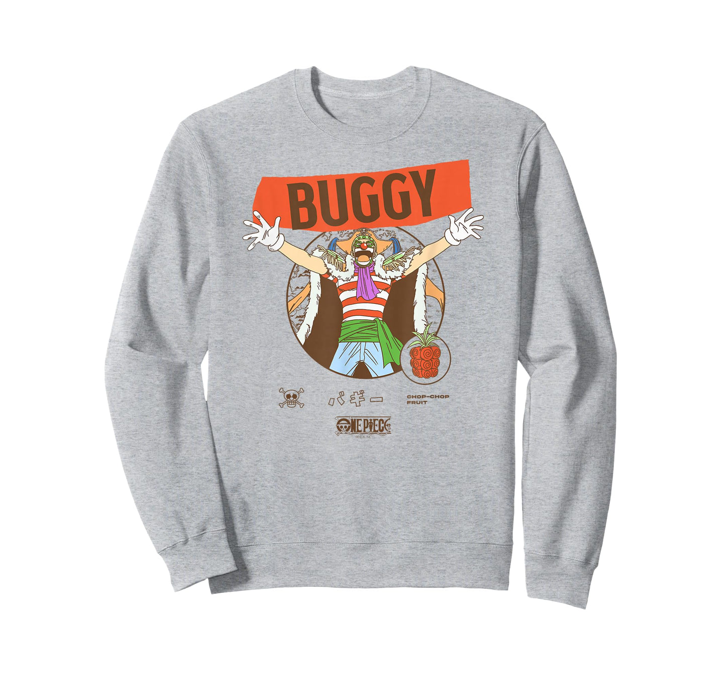 One Piece Anime Buggy the Star Clown with Icons T-Shirt