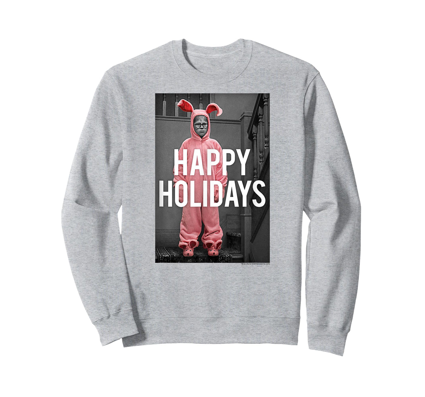 A Christmas Story Happy Holidays Ralphie Pink Bunny Costume T-Shirt