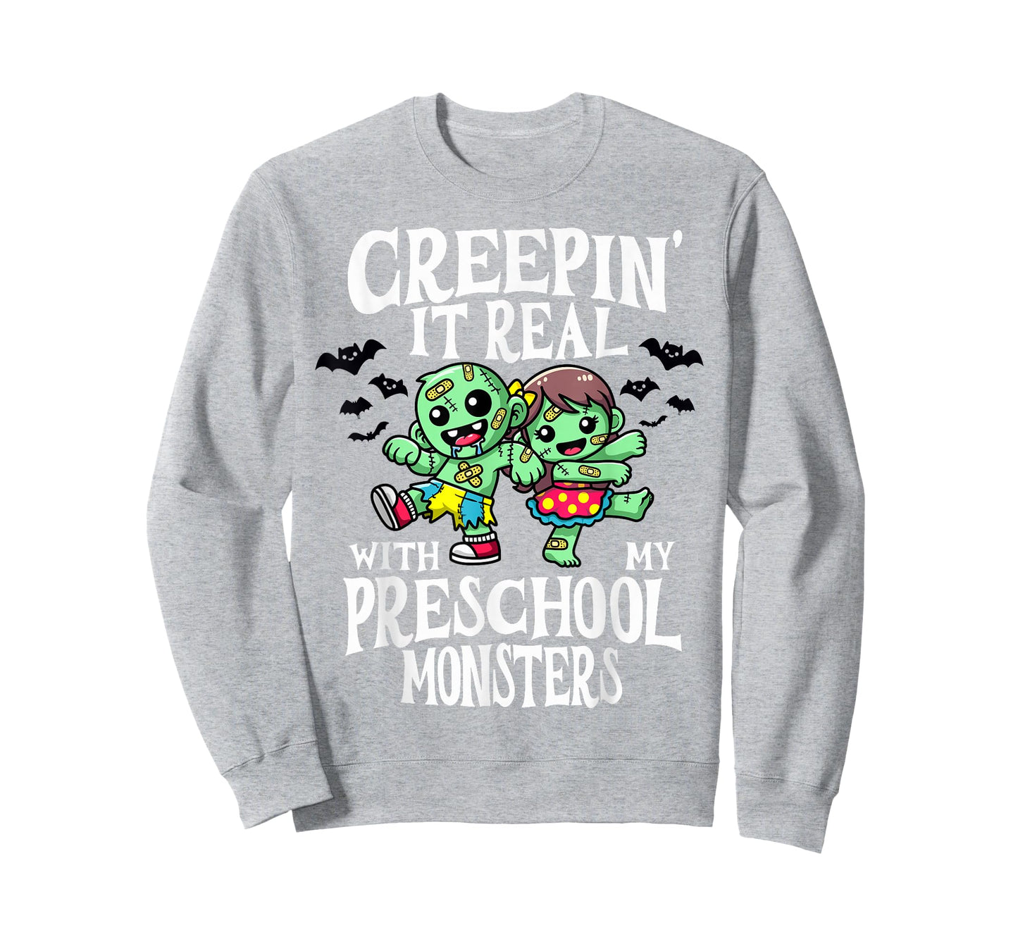 Creepin It Real Monster School Preschool Teacher Halloween T-Shirt