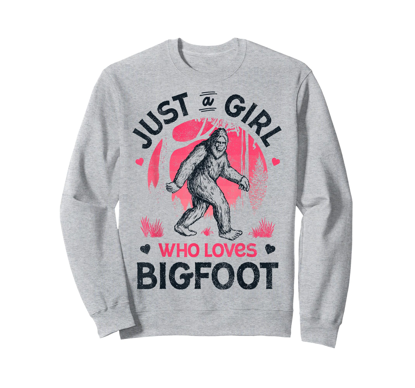 Bigfoot Just A Girl Who Loves Sasquatch Funny Retro Vintage T-Shirt