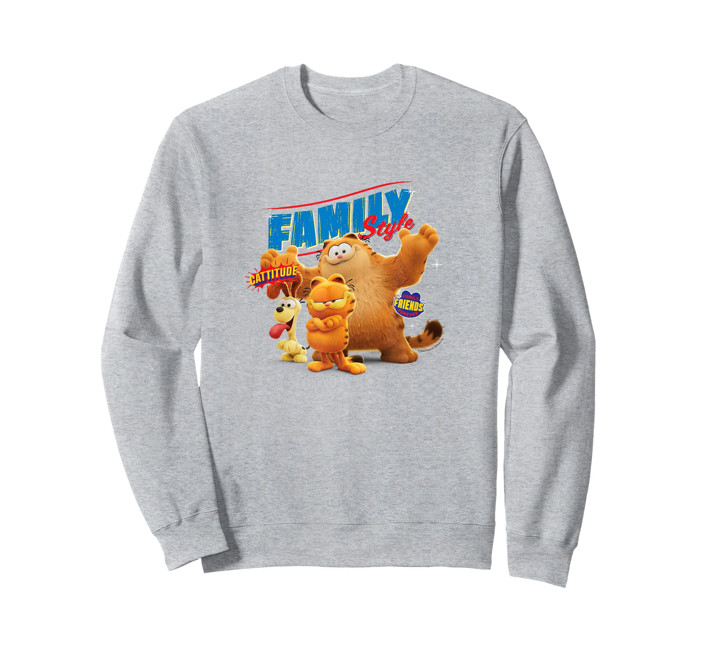 The Garfield Movie Family Style Cattitude Group Shot T-Shirt