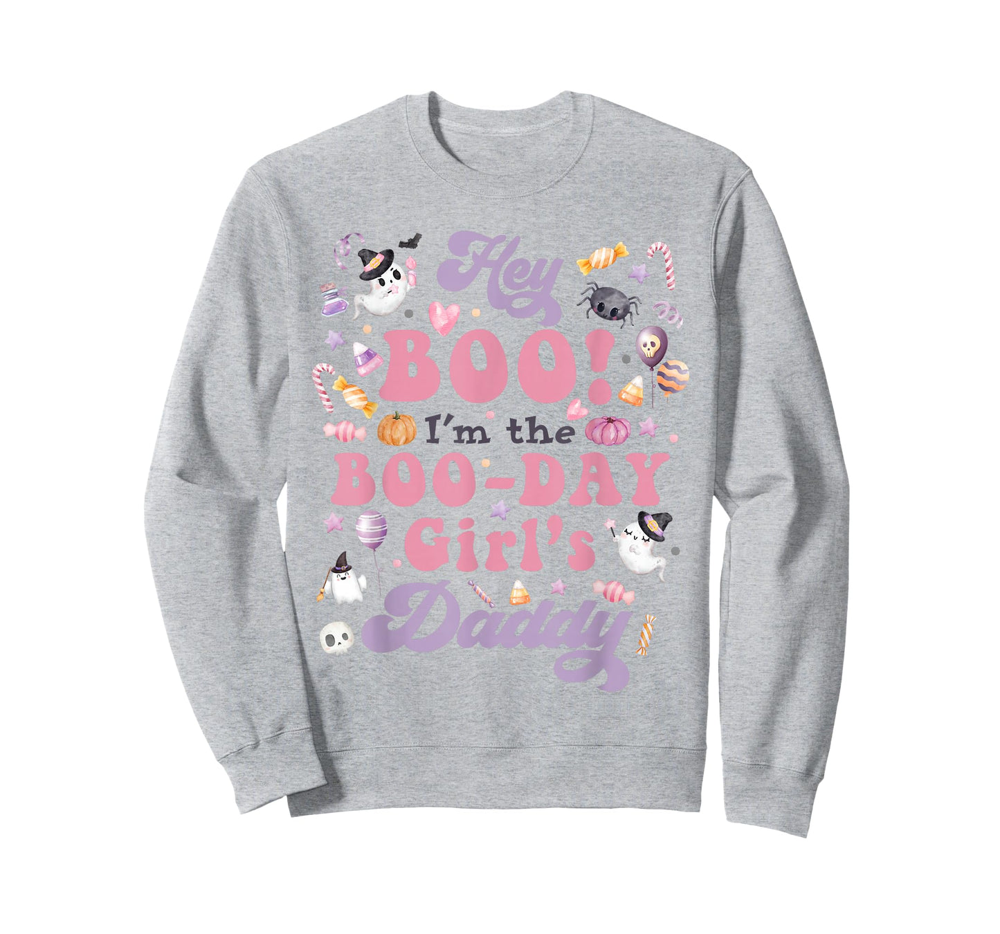 Daddy of Boo-Day Girl Hey Boo Halloween Birthday Matching T-Shirt