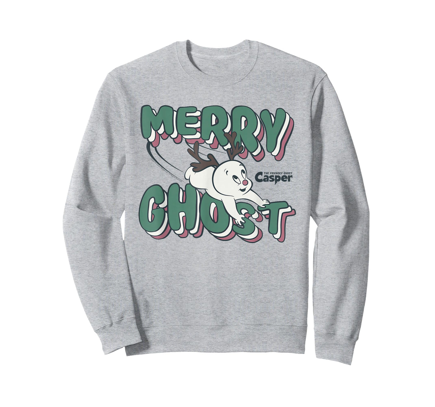 Casper the Friendly Ghost Vintage Merry Ghost Reindeer T-Shirt