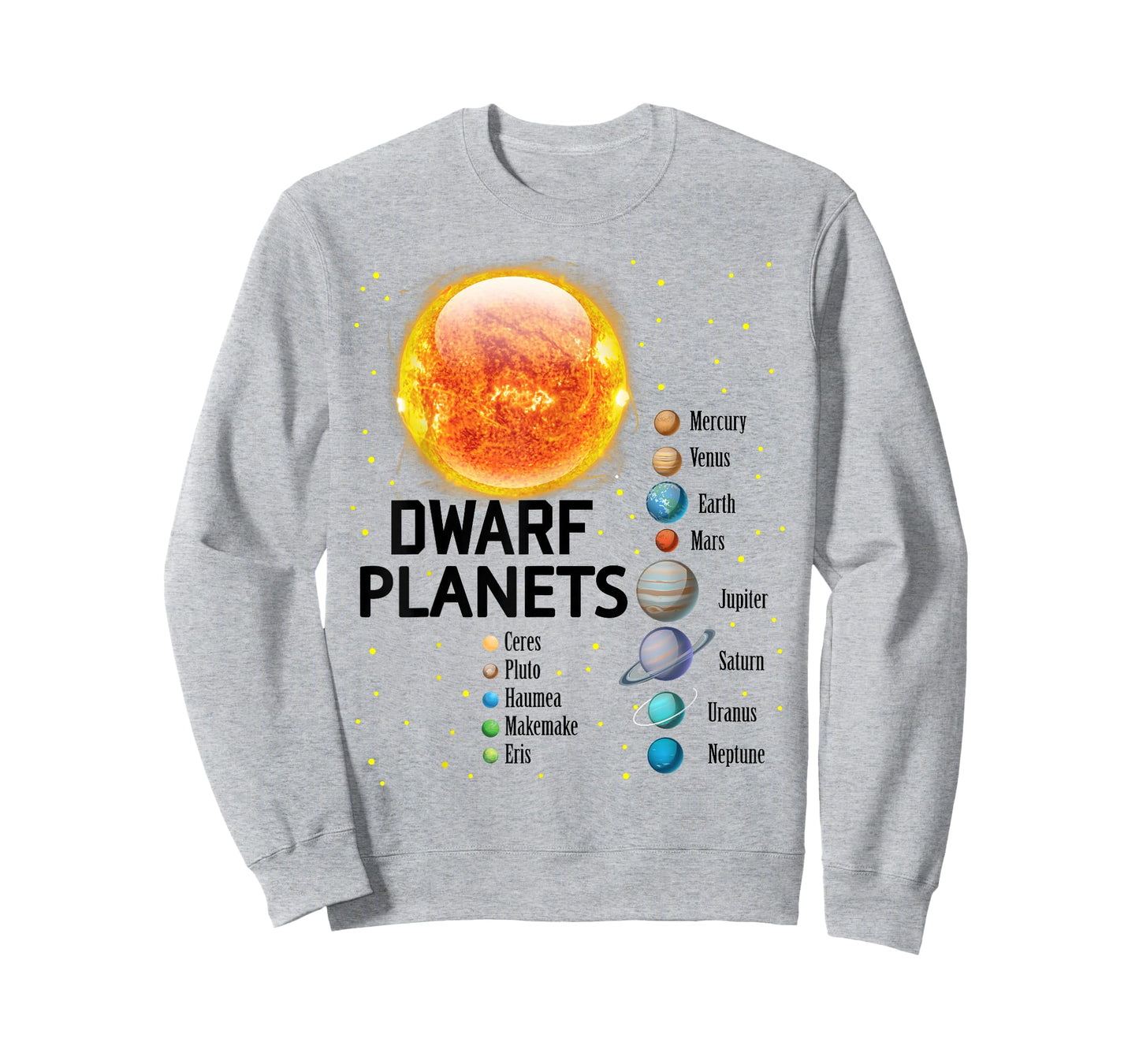Solar System Planets Outer Space Astronaut Boys Girls Kids T-Shirt