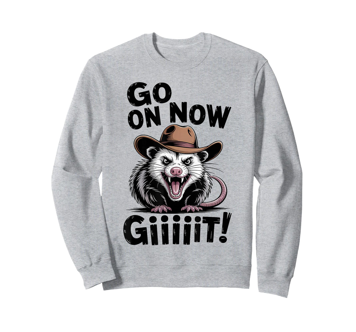 Cowboy Opossum Western Country Possum Go On Now Git T-Shirt