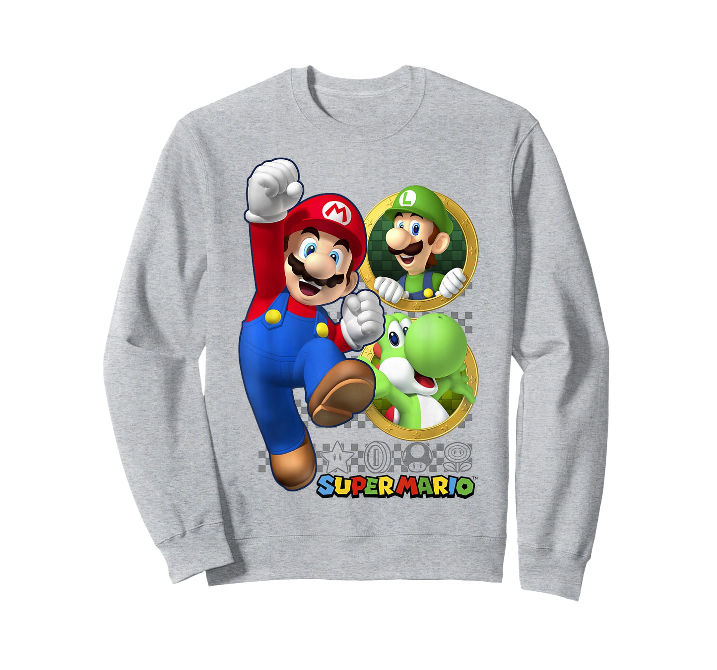 Super Mario Luigi Yoshi & Mario Portraits T-Shirt