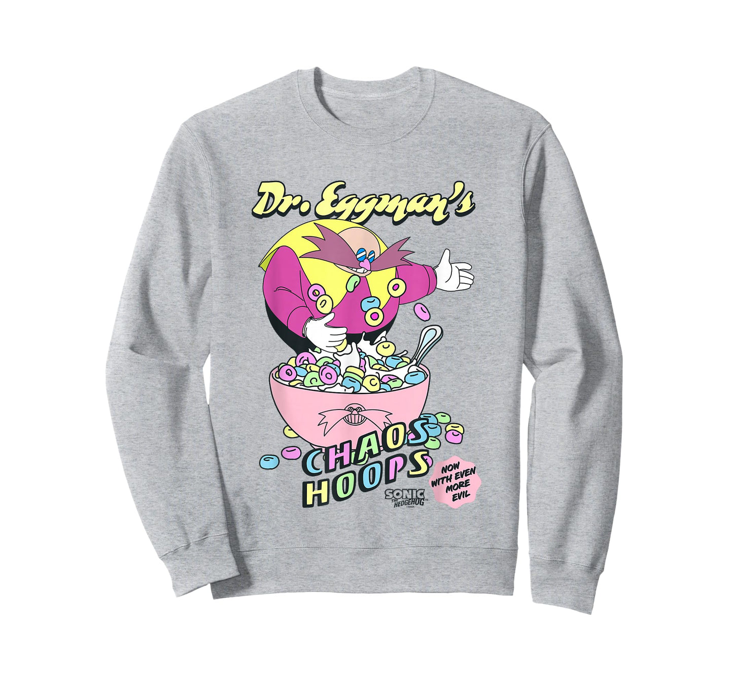 Sonic The Hedgehog Dr. Eggman's Chaos Hoops Cereal Retro T-Shirt