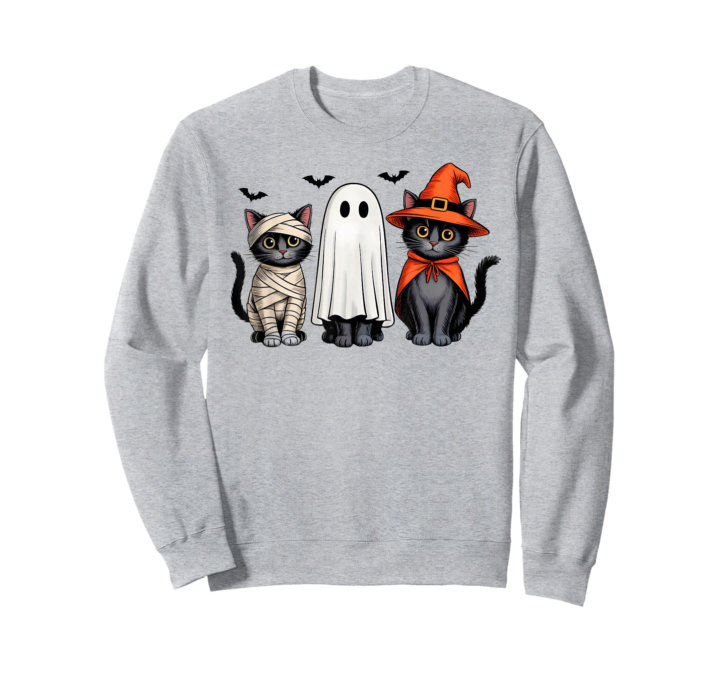 Cute Halloween Black Cat Ghost Witch Pumpkin for Girls Women T-Shirt