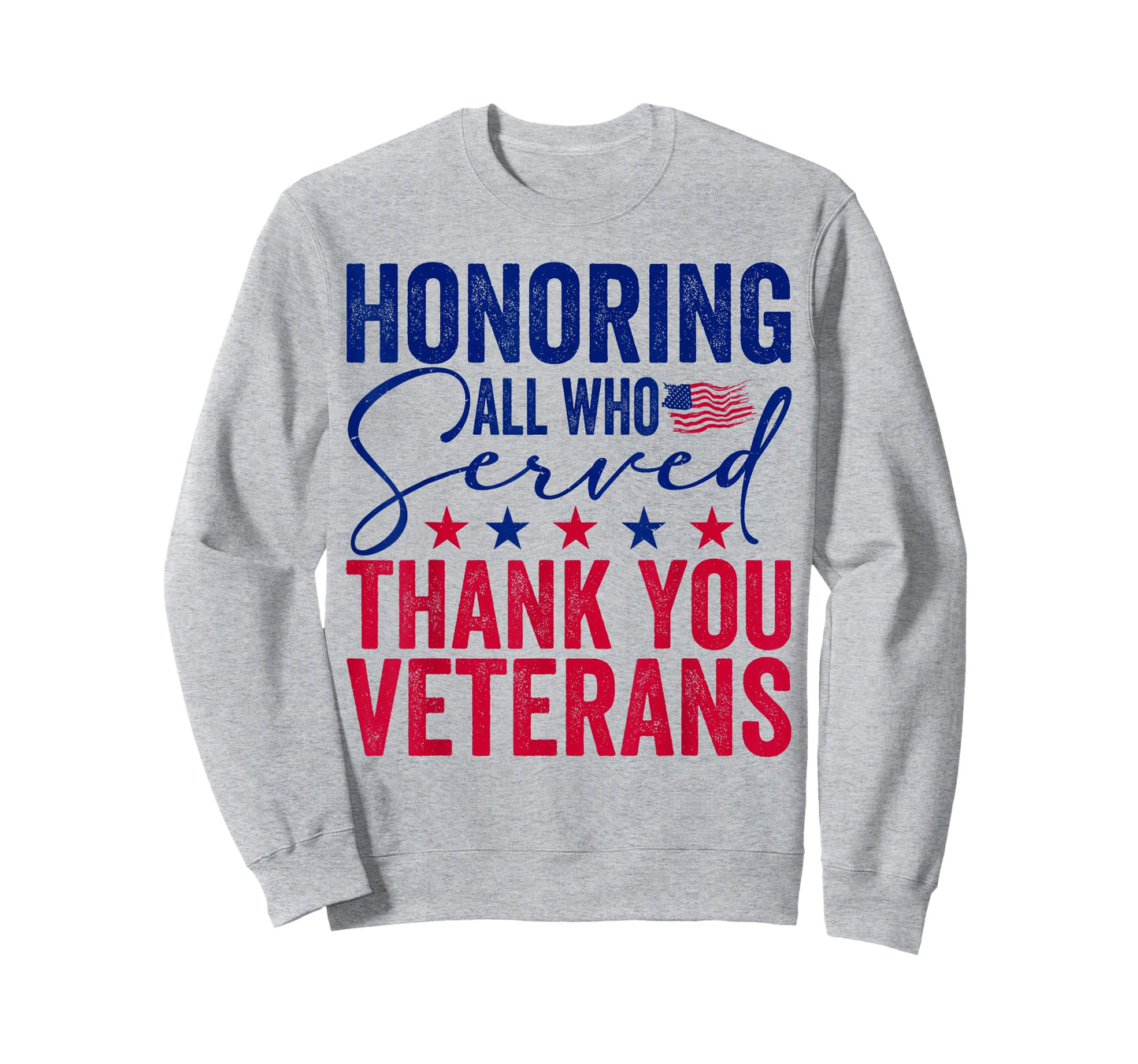 Honoring All Who Served Thank You Veterans Day American Flag T-Shirt
