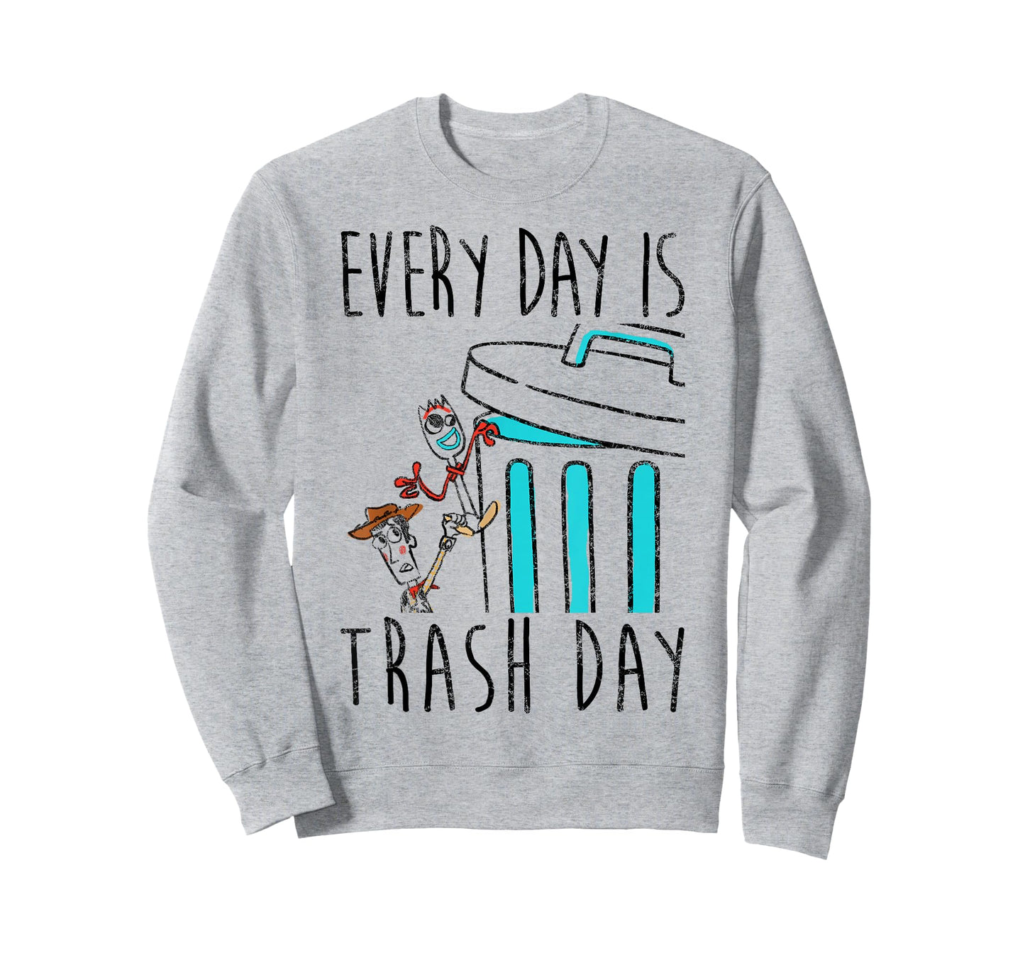 Disney Pixar Toy Story 4 Blue Everyday Is Trash Day T-Shirt