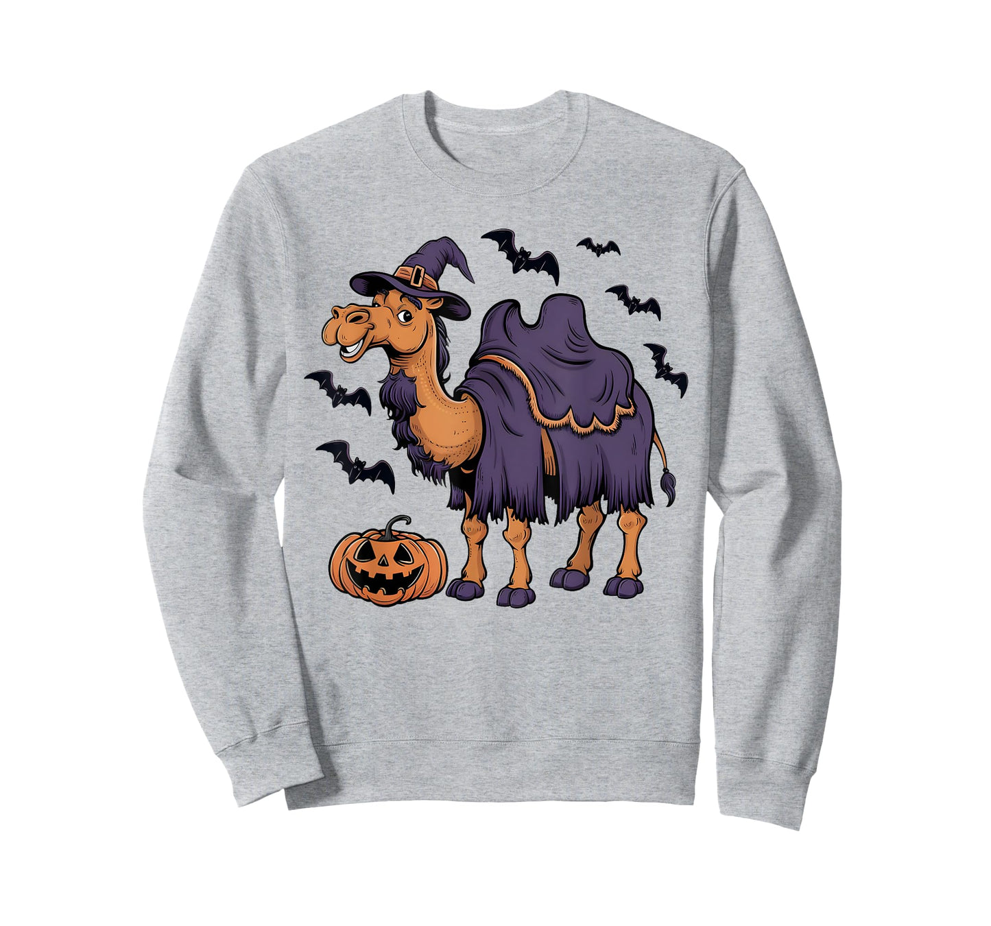 Camel Scary Pumpkin Bat Funny Witch Hat Camel Halloween T-Shirt