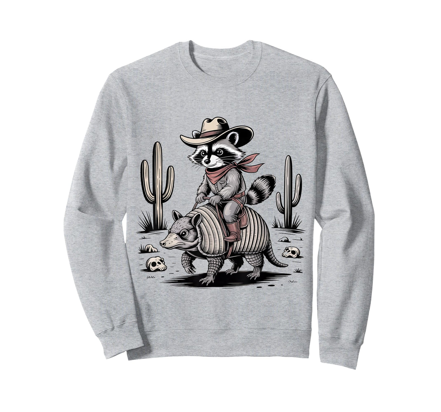 Country Cowboy Raccoon Rodeo Cowgirl Funny Western Texas T-Shirt