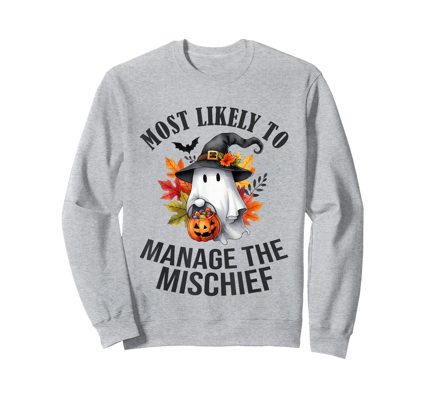 Most Likely To Manage The Mischief Funny Halloween Matching T-Shirt