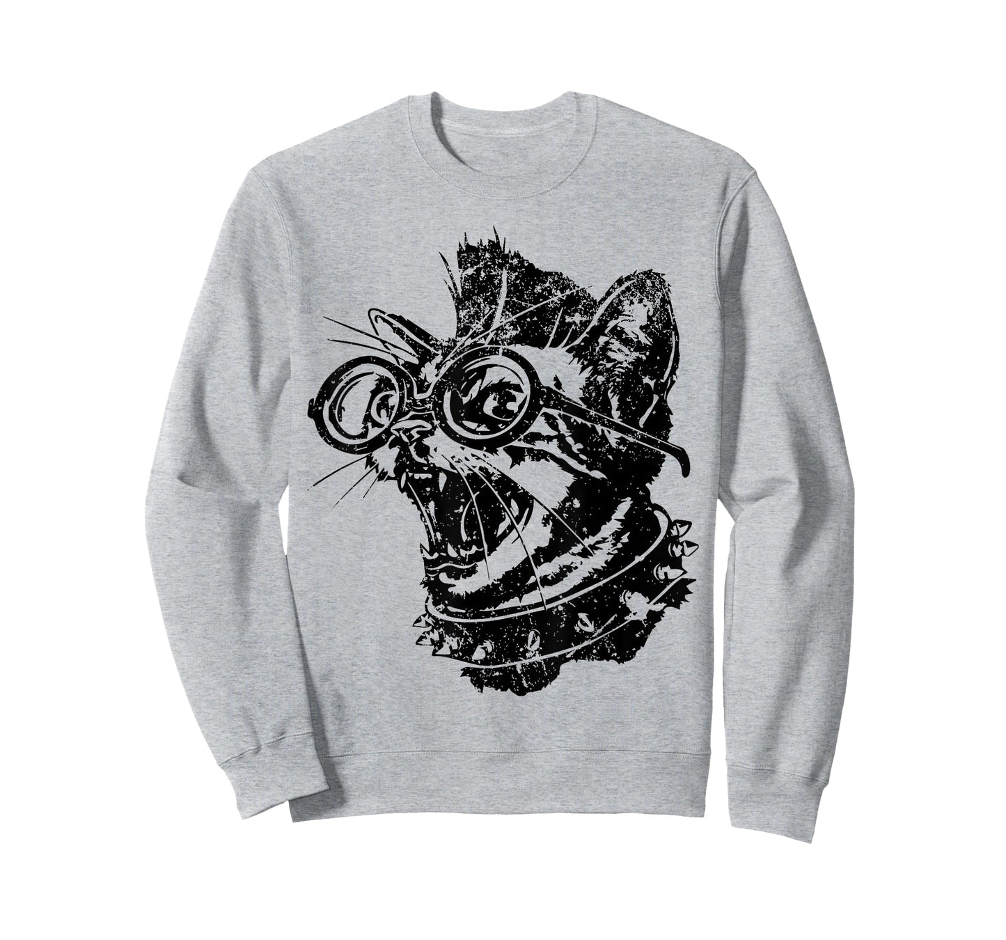 Punk Rock Spooky Black Cat Lover Scary Halloween Costume T-Shirt