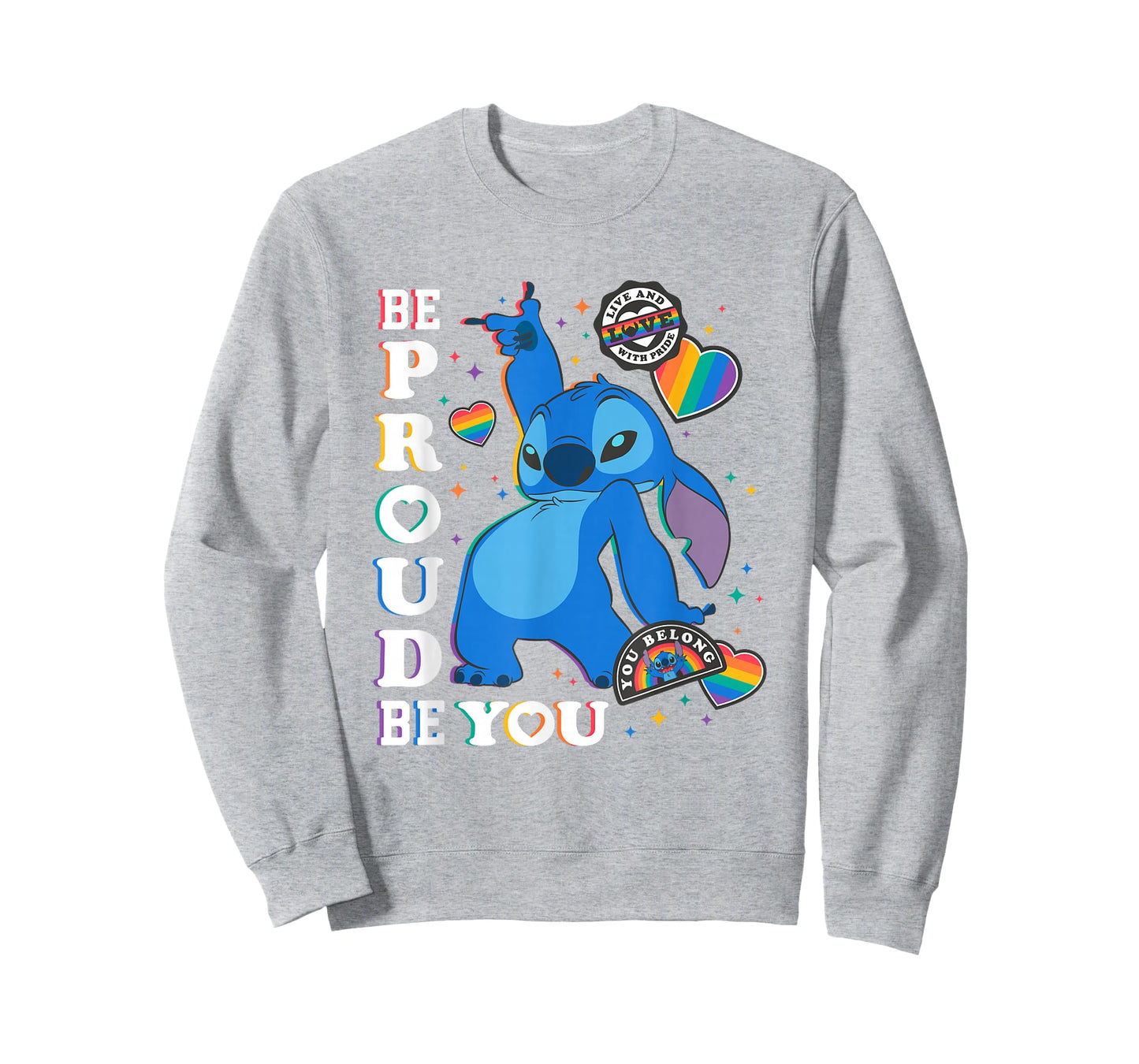 Disney Lilo & Stitch Be You Rainbow Stickers T-Shirt