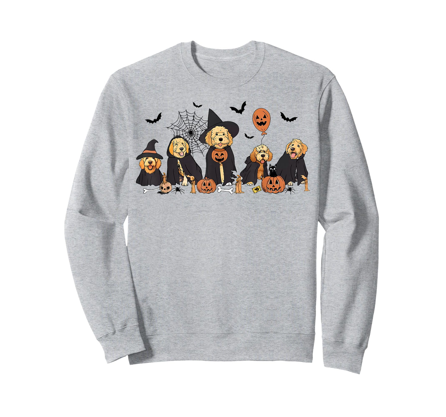 Funny Goldendoodle Witches Dogs Ghost In Boo Sheet Halloween T-Shirt