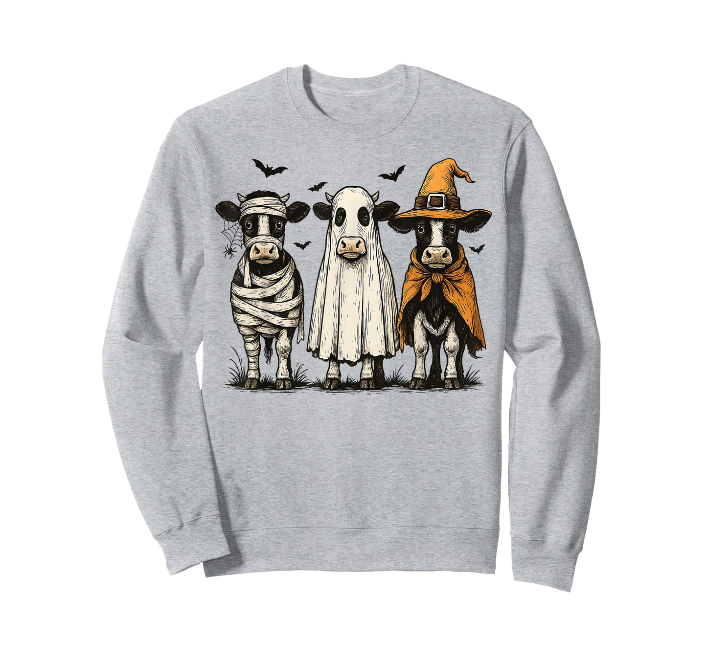 Cow Halloween Spooky Cow Ghost Witch Cow Halloween Cow Lover T-Shirt