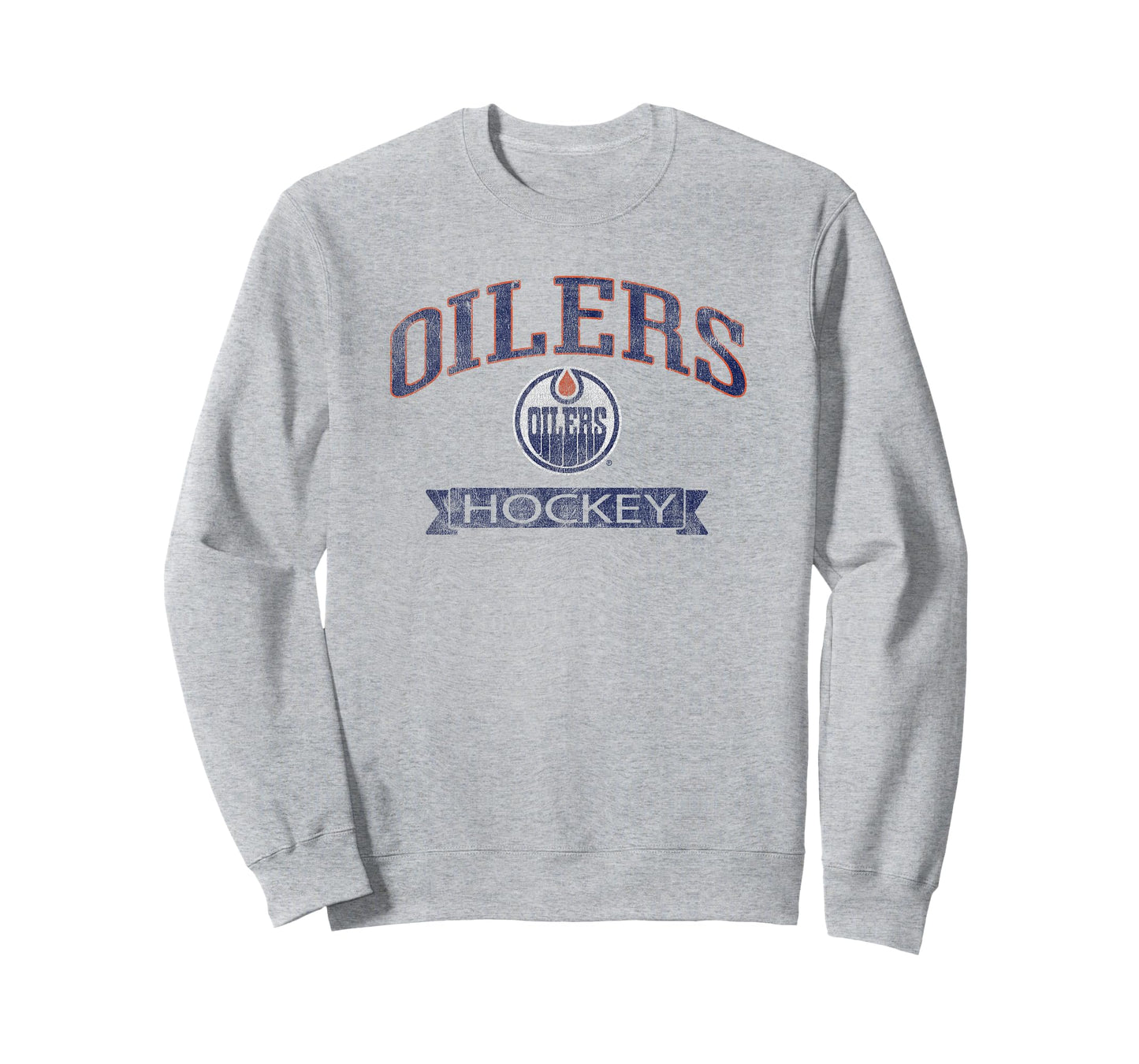 Edmonton Oilers Vintage Hockey Gray Officially Licensed T-Shirt
