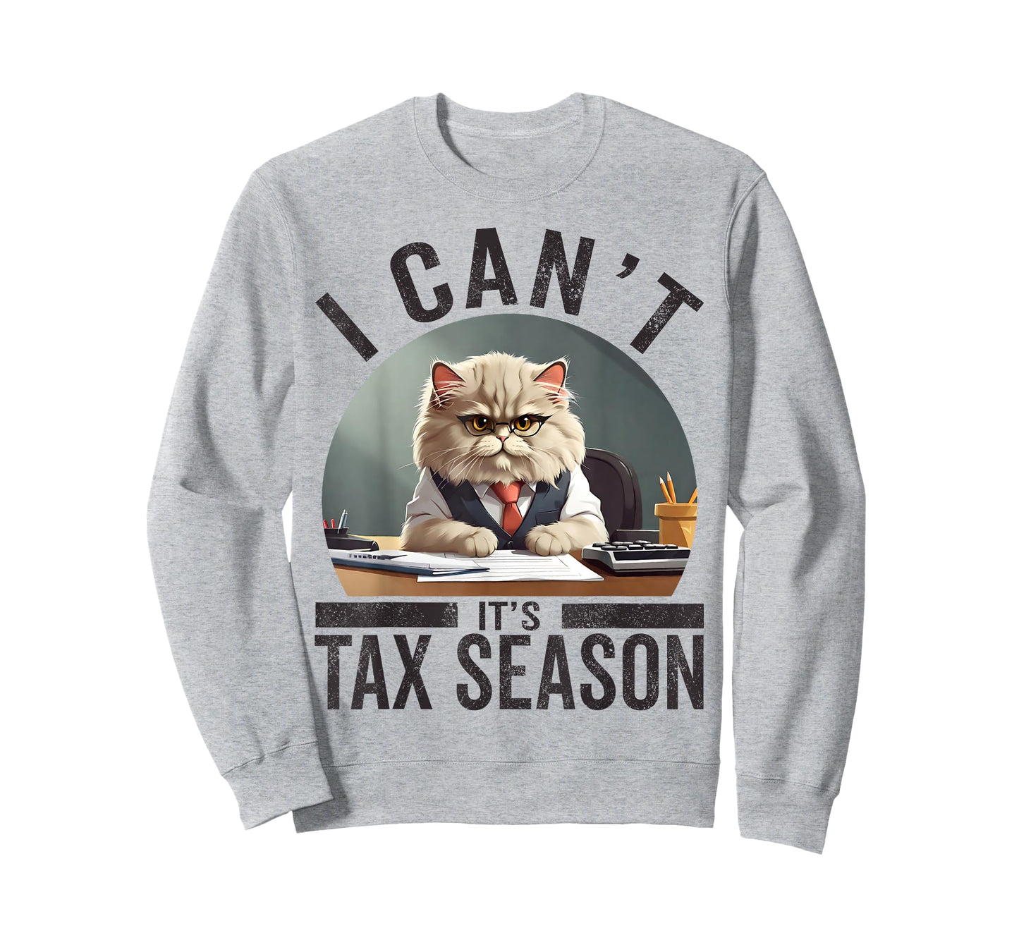I Can't It's Tax Season Funny Accountant Cat Mom Lover CPA T-Shirt for Men Women