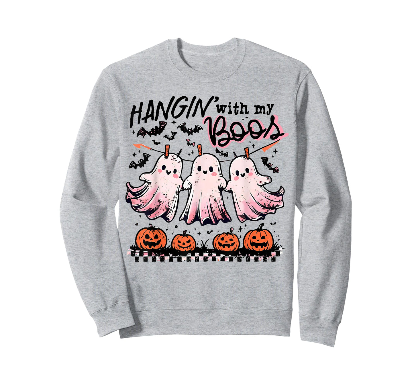 Hangin' With My Boos Spooky Ghost Halloween Trick Or Treat T-Shirt