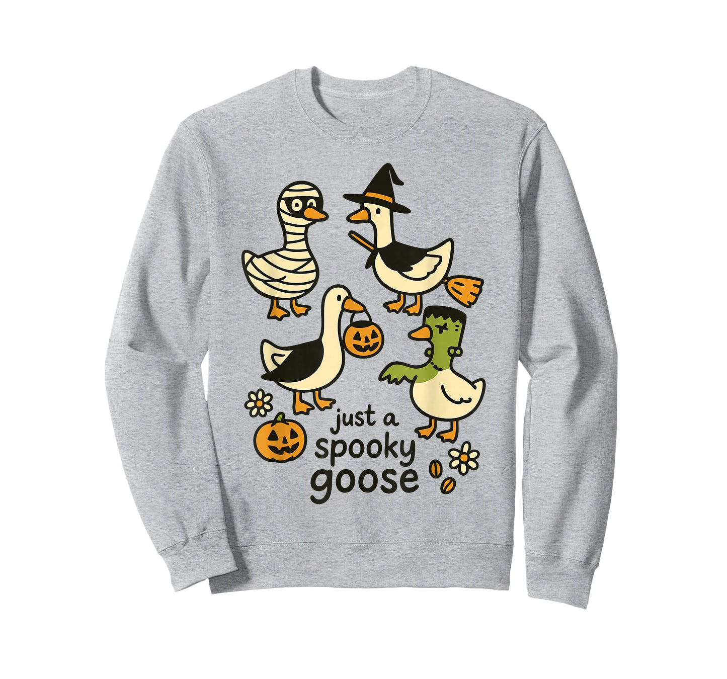 Just A Spooky Goose Funny Halloween Cartoon T-Shirt