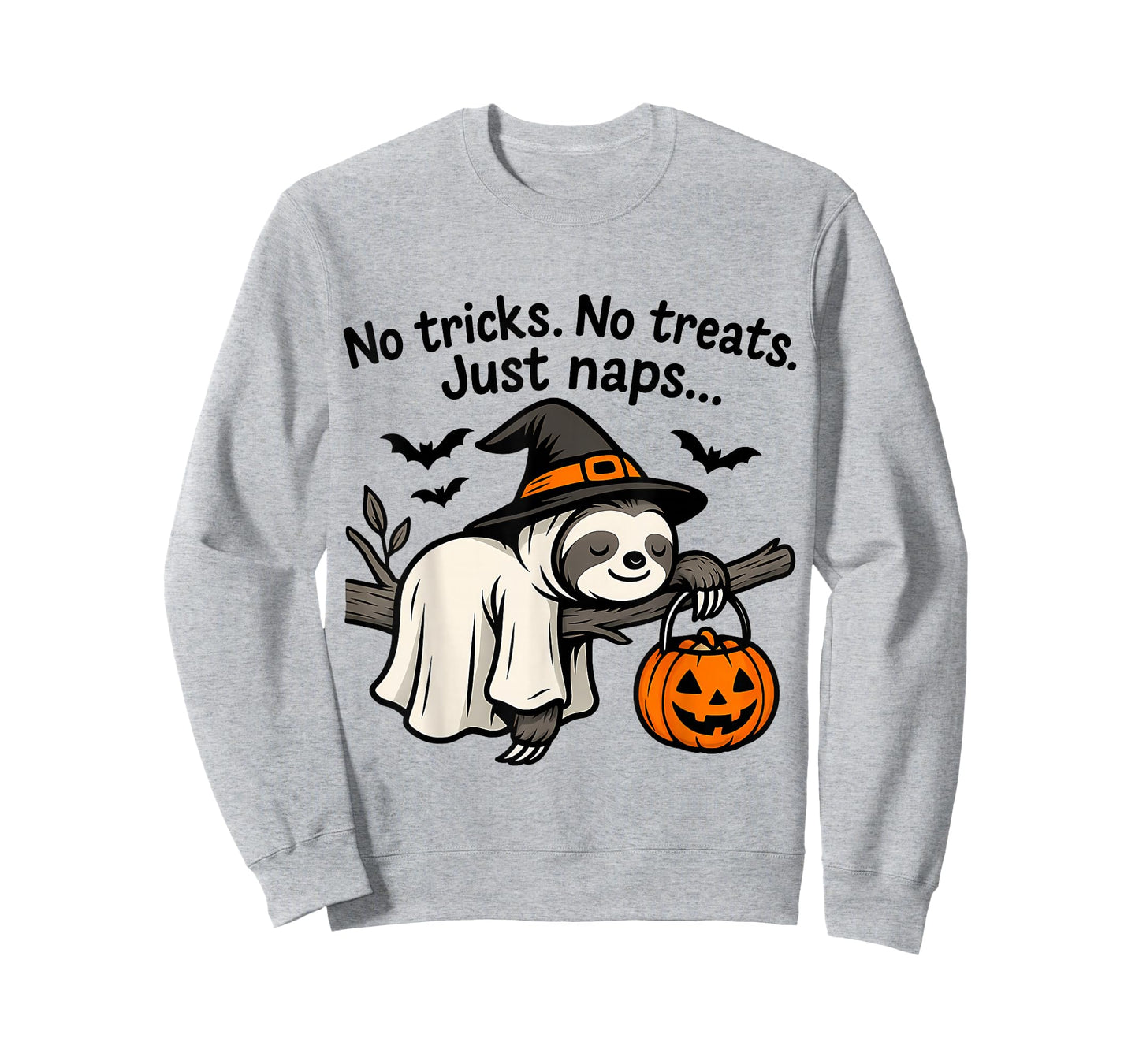 Funny Halloween Sloth Sleeping No Trick Or Treat Just Nap T-Shirt