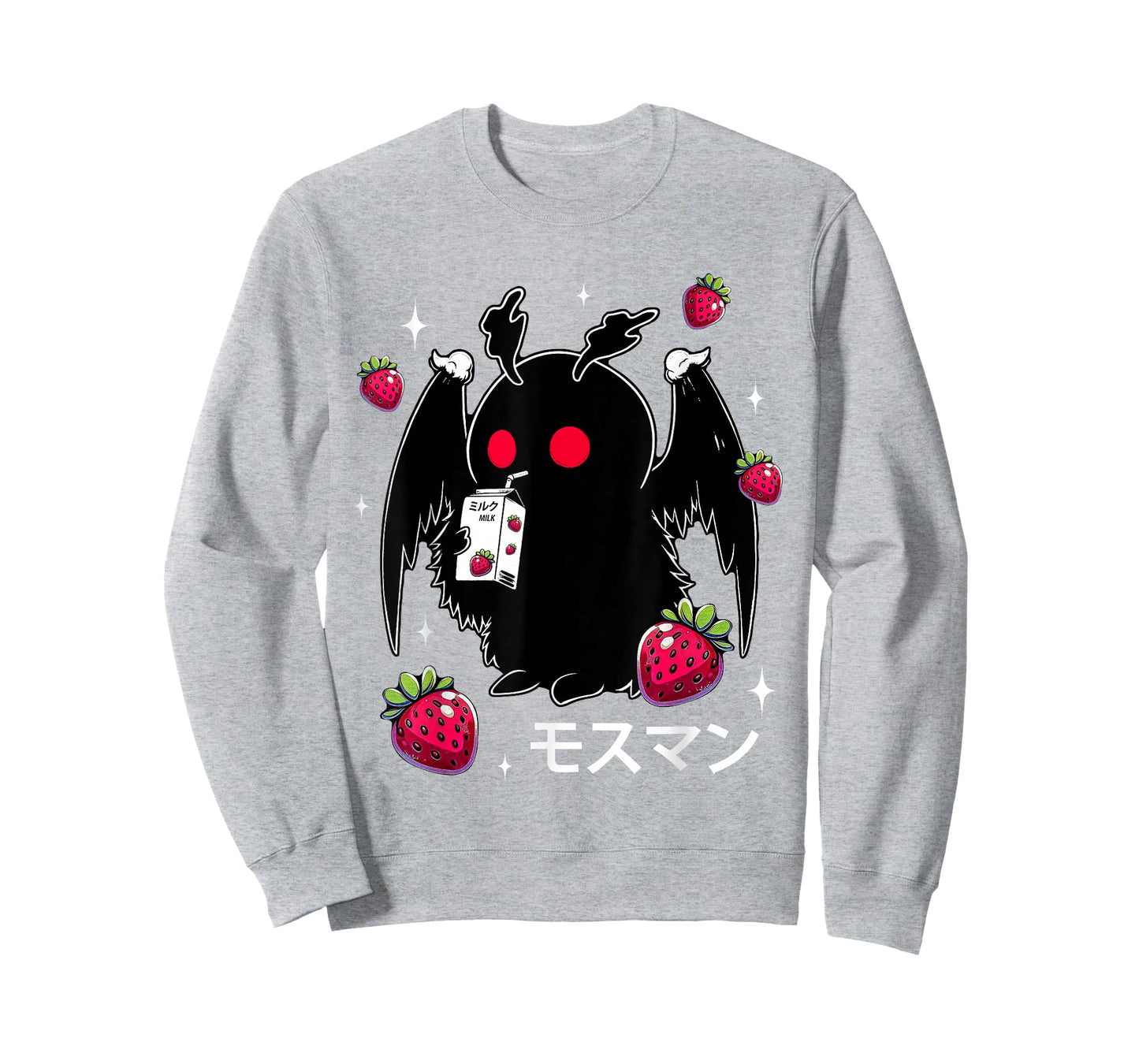 Mothman Cryptid Kawaii Strawberry Milk Shake Carton T-Shirt