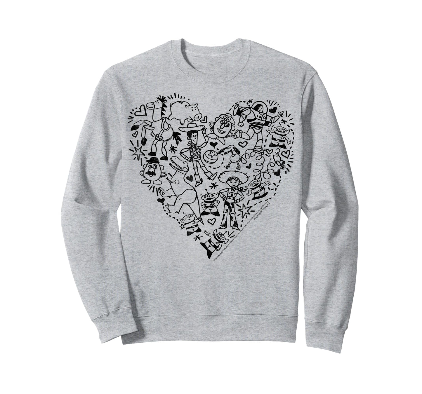 Disney Pixar Toy Story Characters Heart Fill T-Shirt