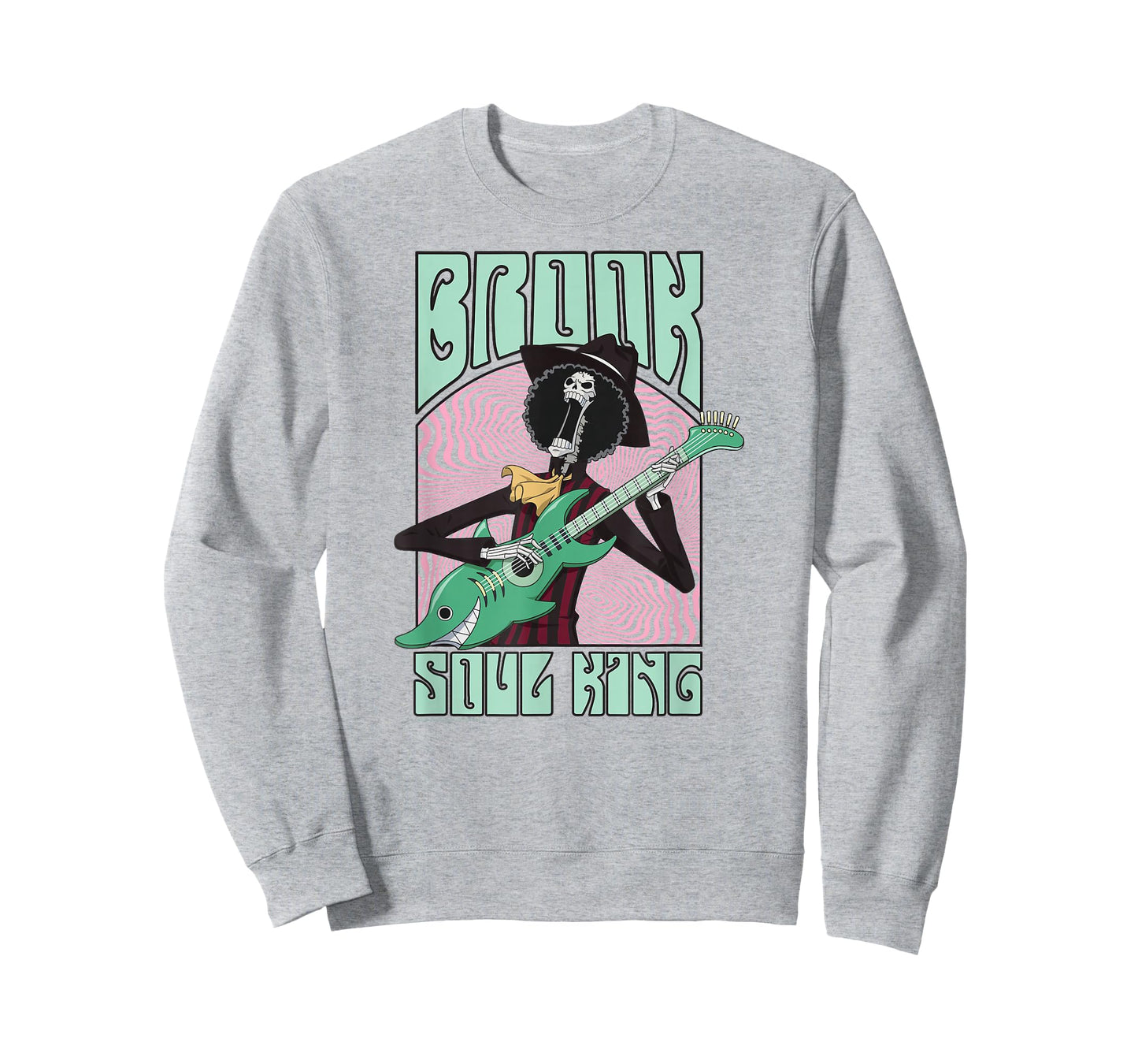 One Piece Anime Soul King Brook Groovy Guitar Concert T-Shirt