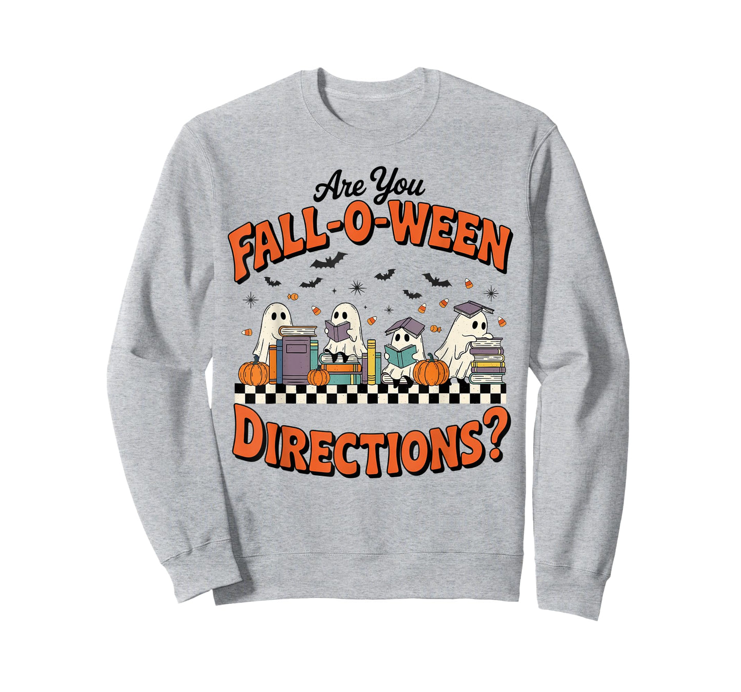 are You Fall o ween Directions Funny Halloween Teacher Ghost T-Shirt