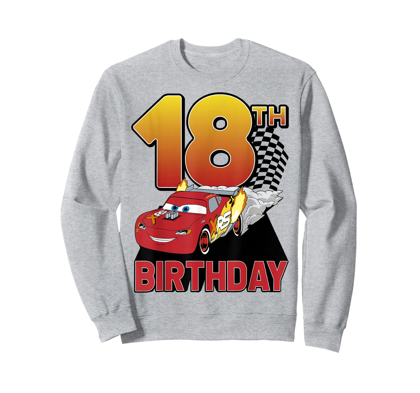Disney Pixar Cars 18th Birthday Racer McQueen Graphic Tee T-Shirt