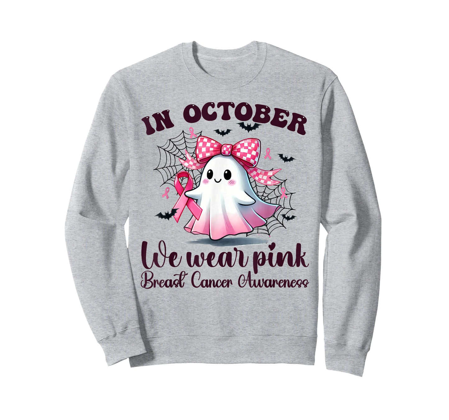 Halloween In October We Wear Pink Breast Cancer Awareness T-Shirt