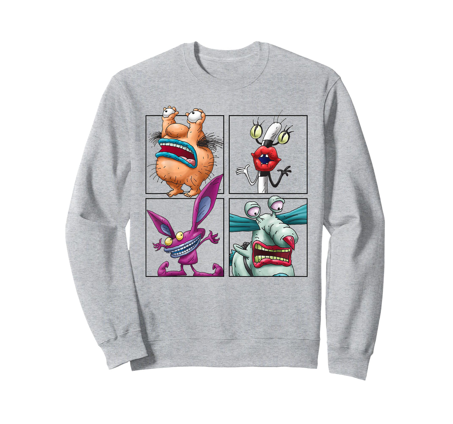 Aaahh!!! Real Monsters Front Back Character Grid Nickelodeon T-Shirt