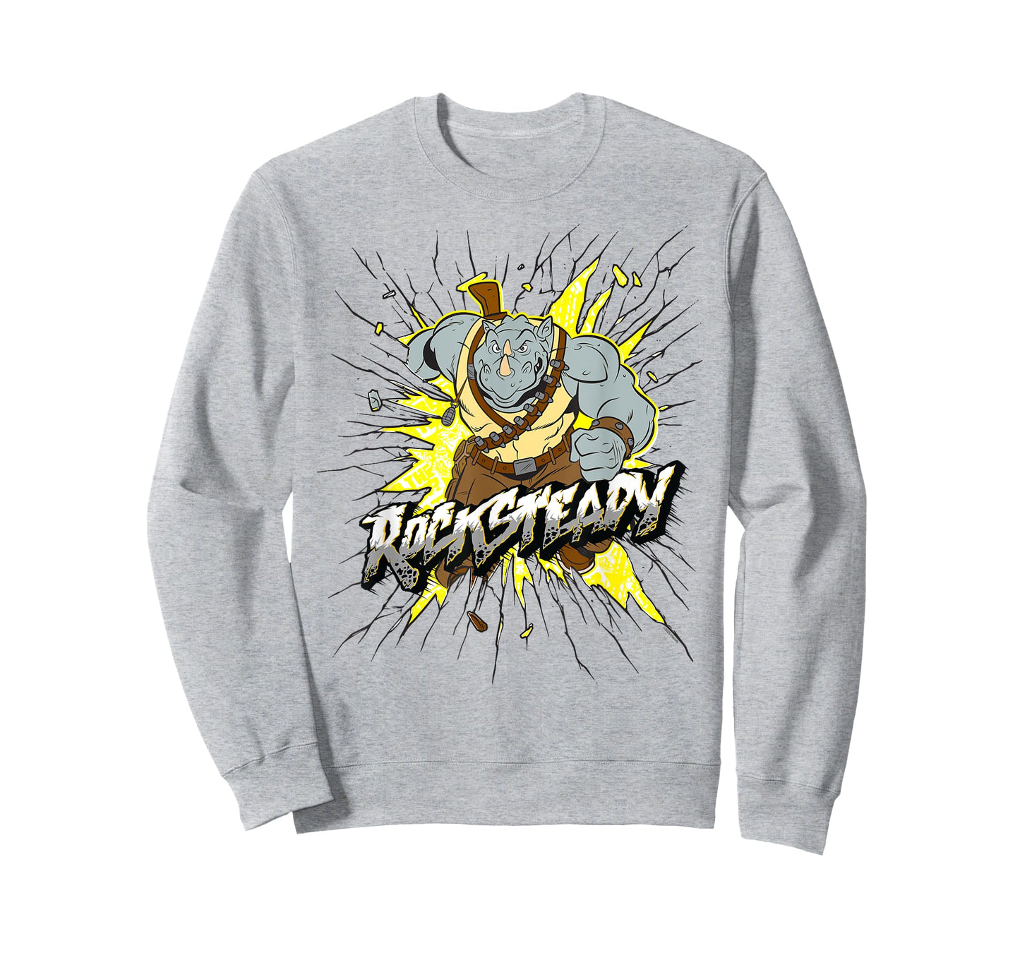 TMNT Rocksteady Crash Retro Cartoon T-Shirt
