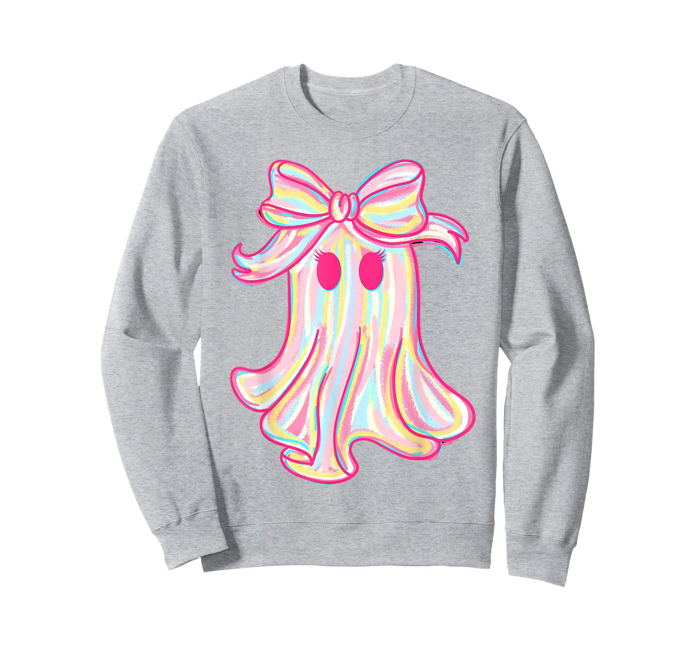 Preppy Pink Boo Ghost Coquette Bow Halloween Spooky Season T-Shirt