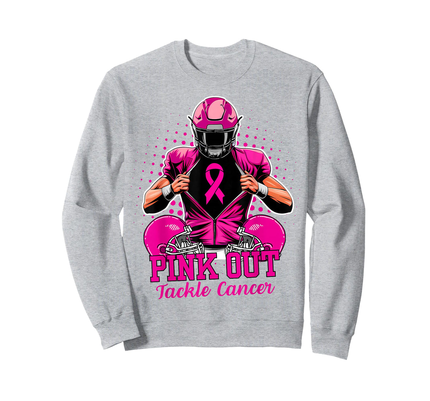 Breast Cancer Awareness Pink Ribbon Football Support Women T-Shirt