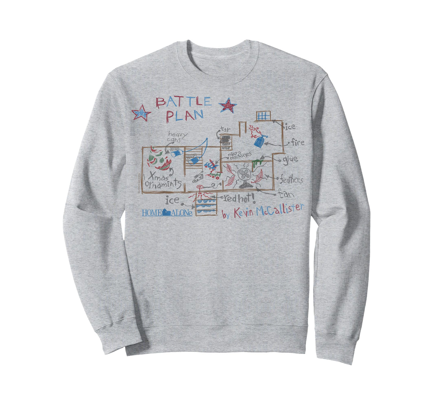 Home Alone Battle Plan by Kevin McCallister Sketch T-Shirt