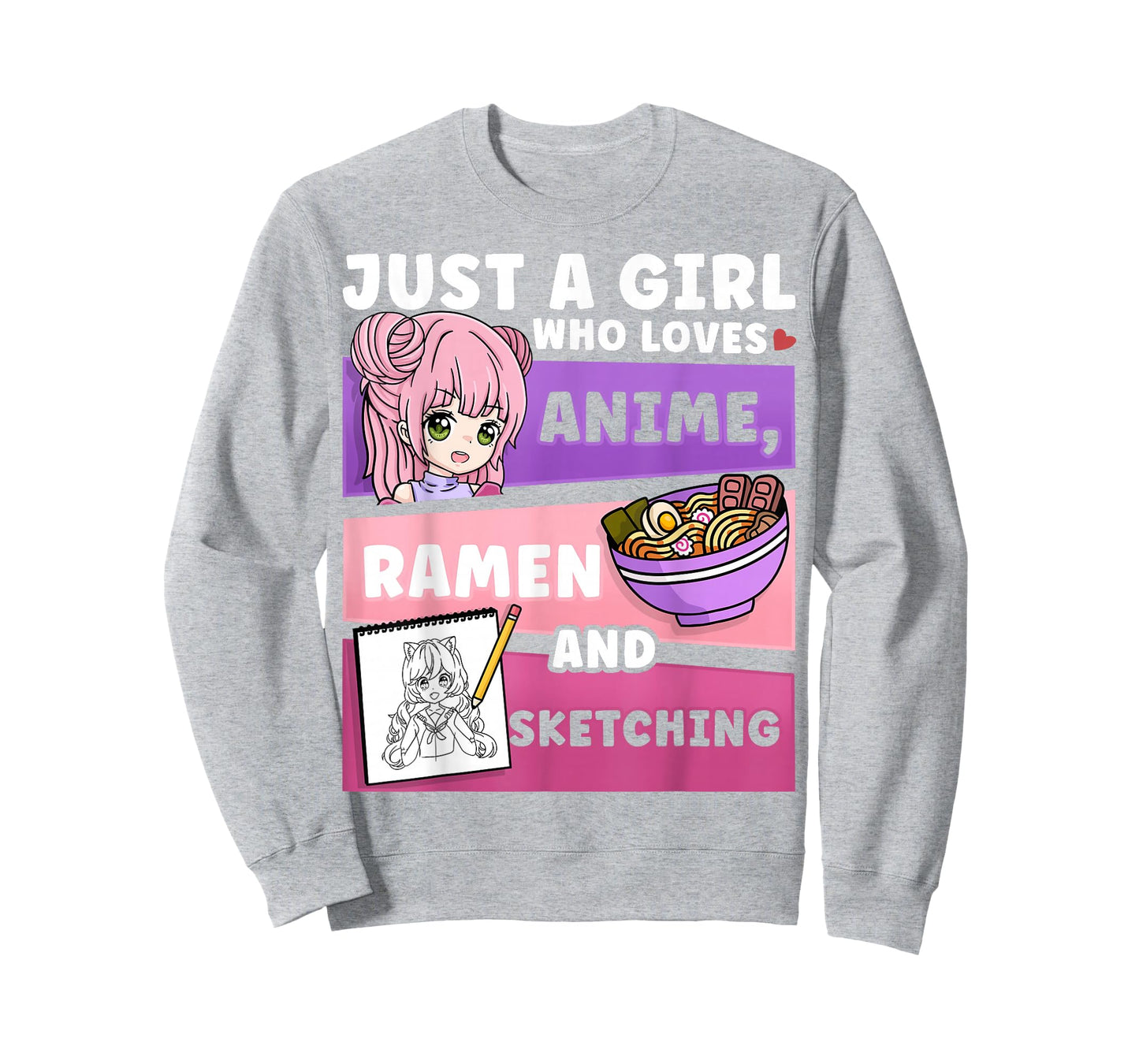 Anime Just a Girl Who Loves Anime Ramen and Sketching T-Shirt