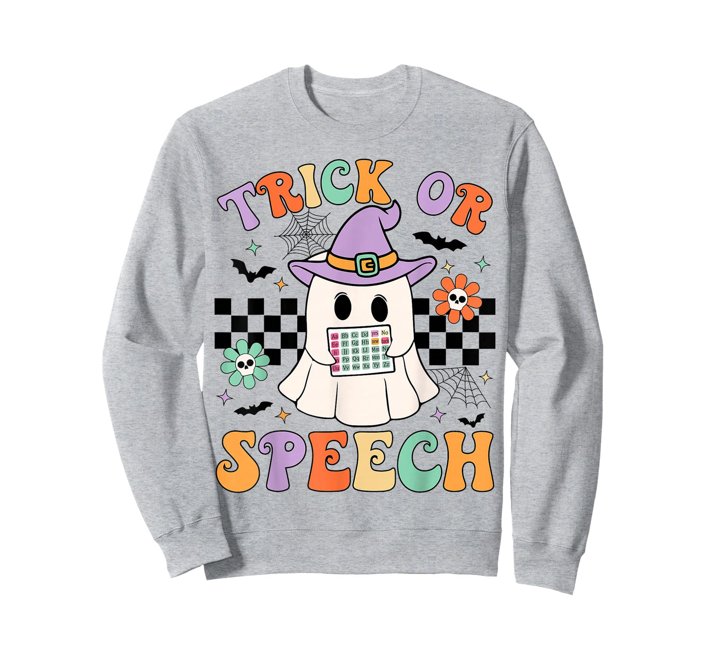 Trick or Speech Retro SLP Halloween Speech Therapy Halloween T-Shirt